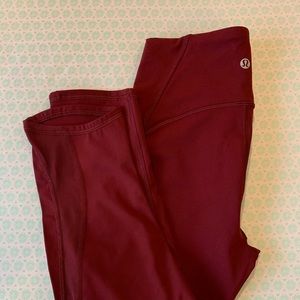 Maroon Capri lululemon leggings